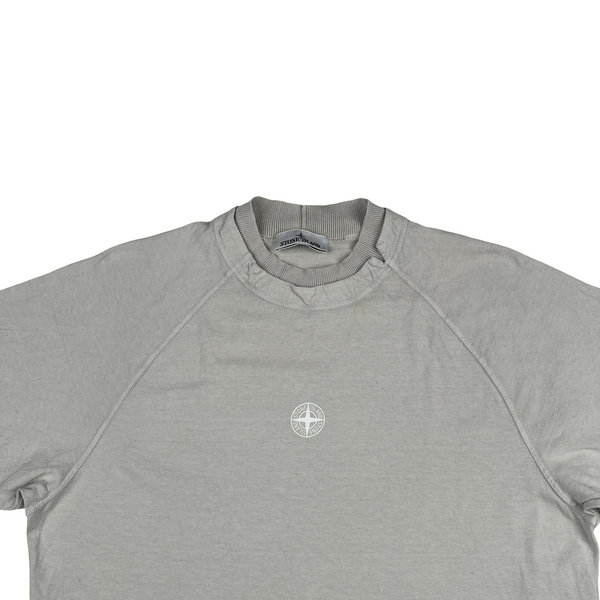 Stone Island 2023 Grey Logo Short Sleeved T Shirt - Medium