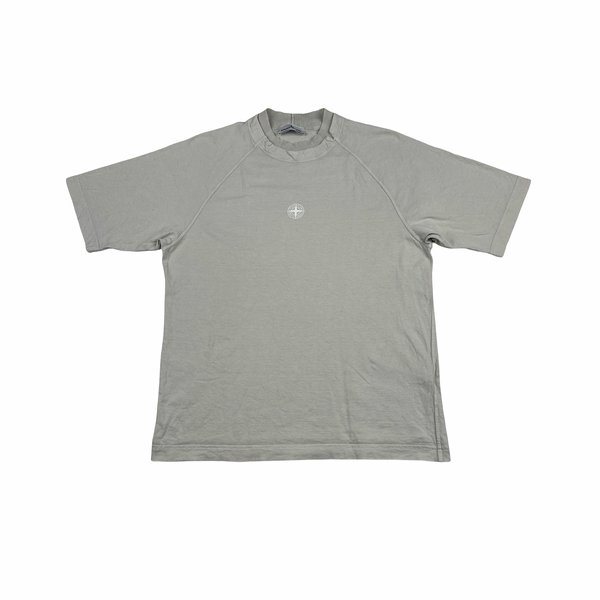 Stone Island 2023 Grey Logo Short Sleeved T Shirt - Medium