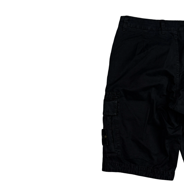 Stone Island 2022 Black Slim Fit Cargo Shorts - 28"
