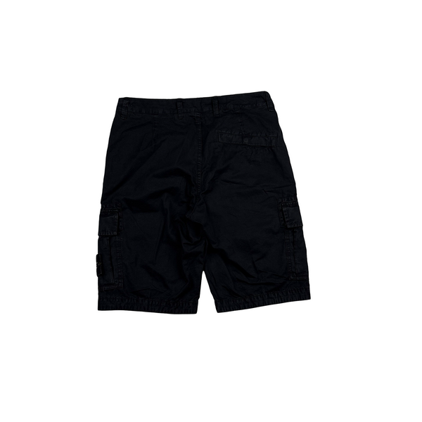 Stone Island 2022 Black Slim Fit Cargo Shorts - 28"