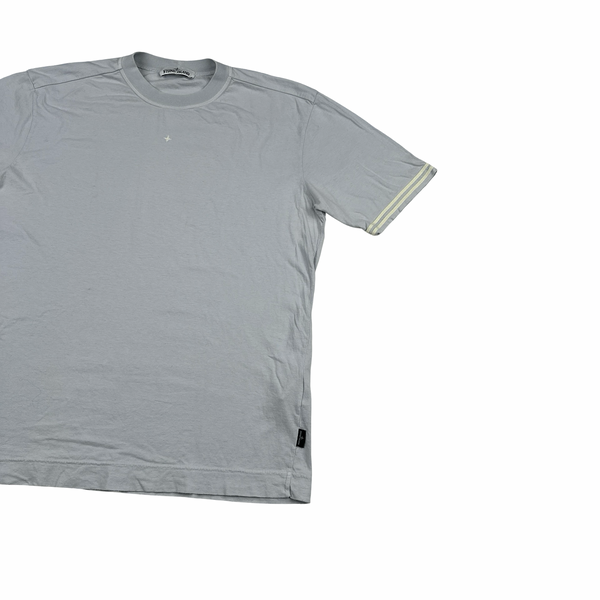 Stone Island Stellina Light Blue Logo Short Sleeved T Shirt - Large