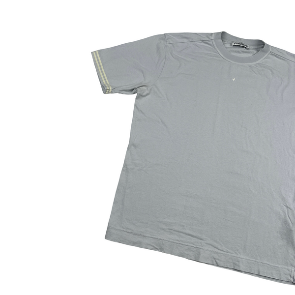Stone Island Stellina Light Blue Logo Short Sleeved T Shirt - Large