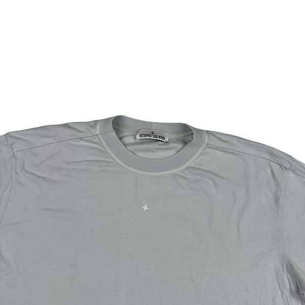 Stone Island Stellina Light Blue Logo Short Sleeved T Shirt - Large