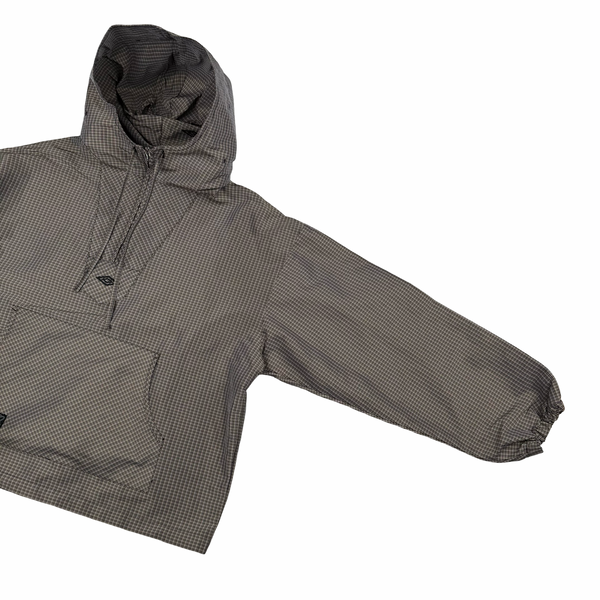 Umbro Slam Jam Brown Check Masked Pullover Oversized Anorak - Medium to XL