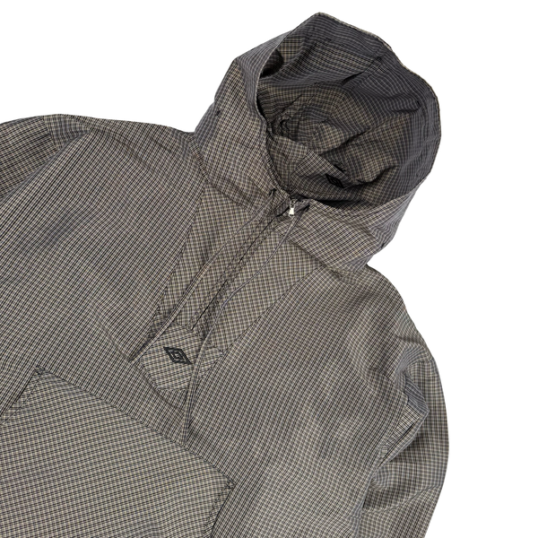 Umbro Slam Jam Brown Check Masked Pullover Oversized Anorak - Medium to XL