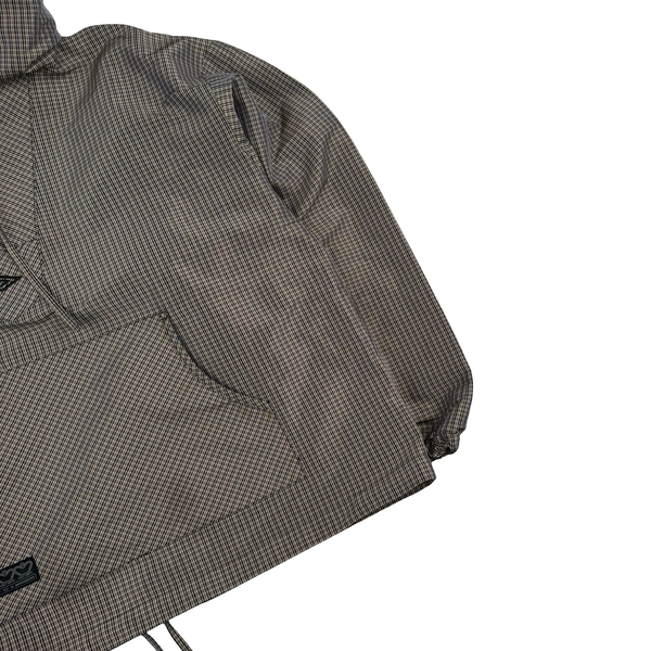 Umbro Slam Jam Brown Check Masked Pullover Oversized Anorak - Medium to XL