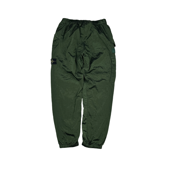 Stone Island 2022 Nylon Metal Green Zipped Flight Cargo Trousers - 36"