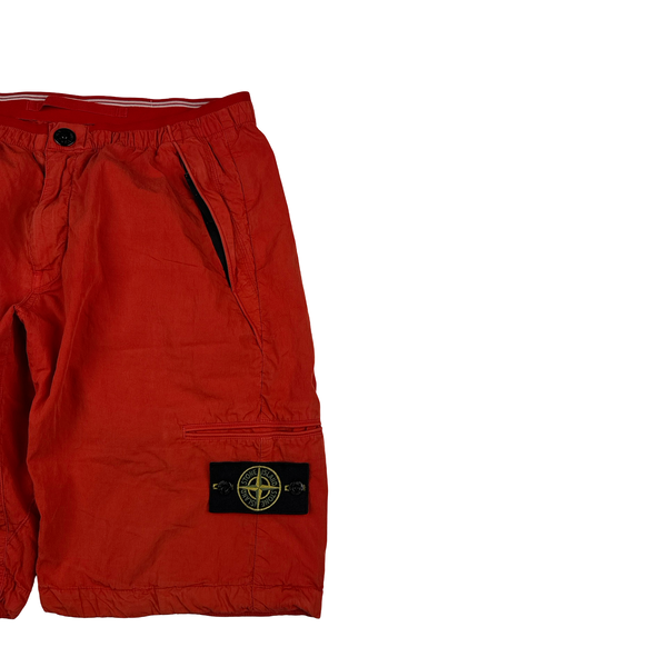 Stone Island 2012 Red Cotton Cargo Shorts - 32"