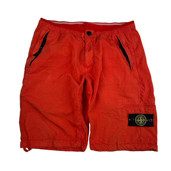 Stone Island 2012 Red Cotton Cargo Shorts - 32"
