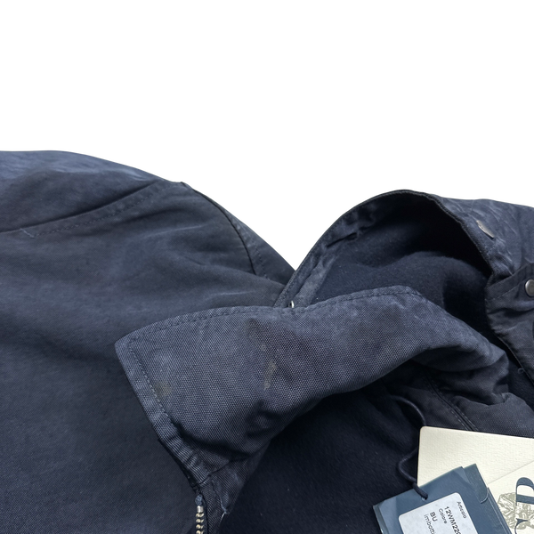 CP Company Navy Frosted Quilted Goggle Jacket - 3XL