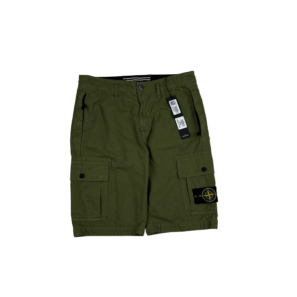 Stone Island 2022 Green Slim Fit Cargo Shorts - 29"