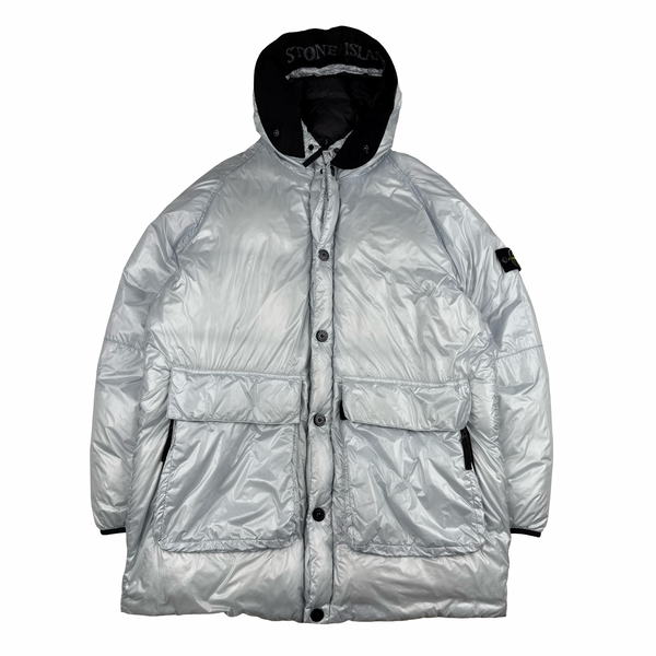 Long Text Slide Stone Island 2018 White Pertex Quantum Y Down Long Puffer - XXL – Mat's ...