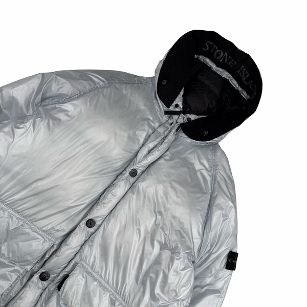 Stone Island 2018 White Pertex Quantum Y Down Long Puffer - XXL