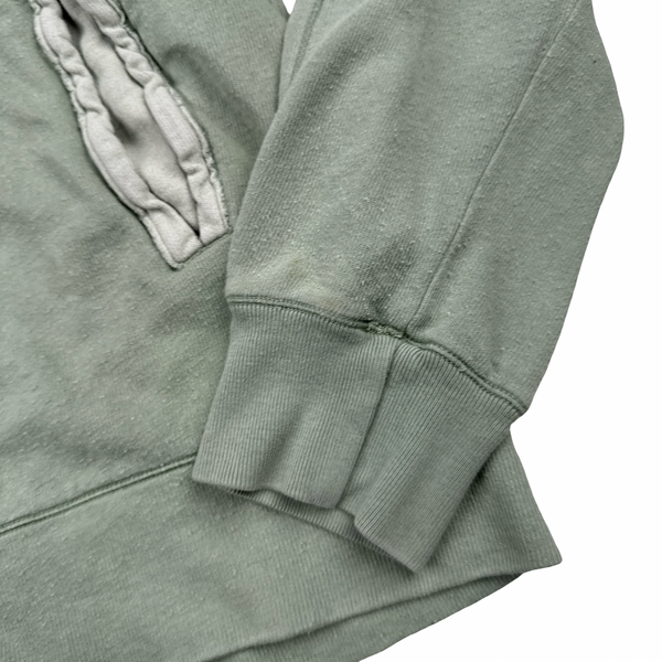 Stone Island 2009 Green Zipped Cotton Hooded Jumper - XL