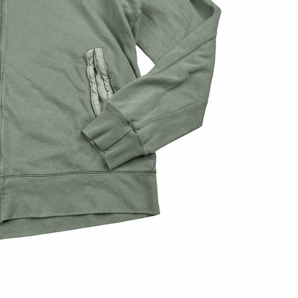 Stone Island 2009 Green Zipped Cotton Hooded Jumper - XL