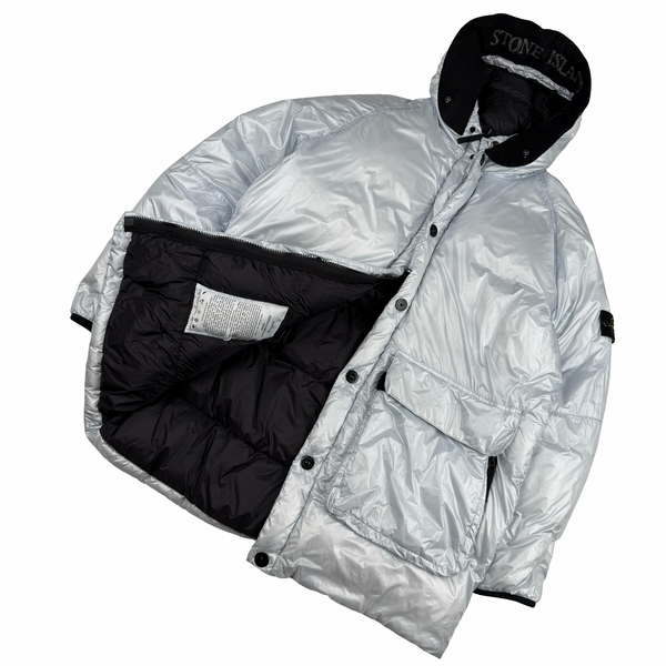 Stone Island 2018 White Pertex Quantum Y Down Long Puffer - XXL