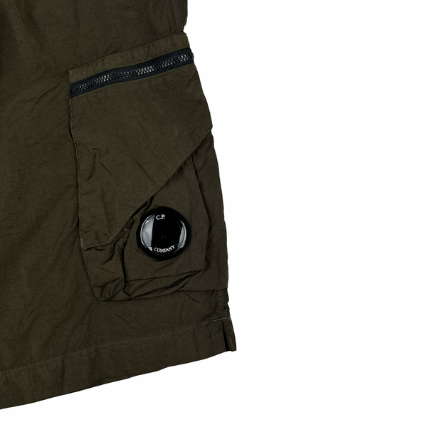 CP Company Khaki Green Chrome Lens Viewer Cargo Shorts - Medium
