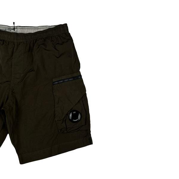 CP Company Khaki Green Chrome Lens Viewer Cargo Shorts - Medium