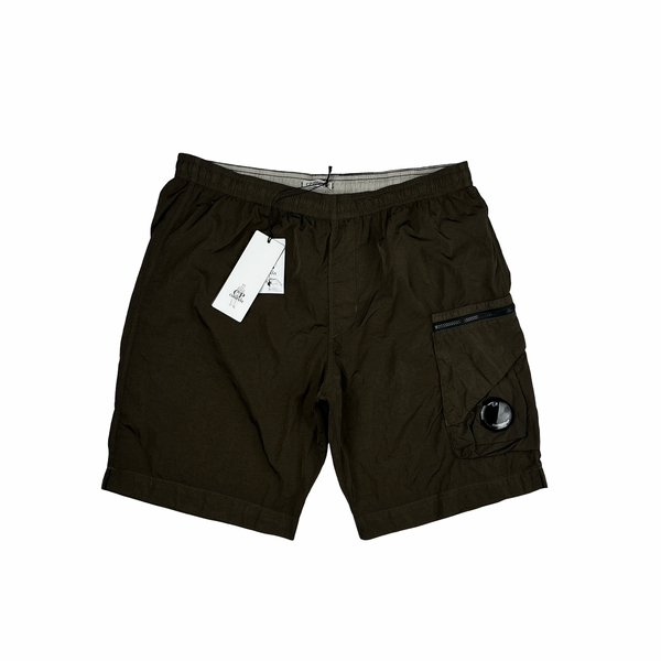 CP Company Khaki Green Chrome Lens Viewer Cargo Shorts - Medium