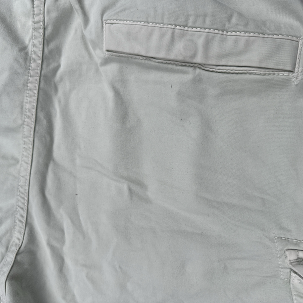 Stone Island 2021 Shadow White Cotton RE Fit Shorts - 34"