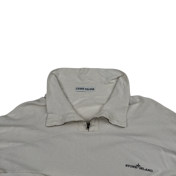 Stone Island Vintage Spellout Cotton Lightweight Longsleeve Jumper  - Large