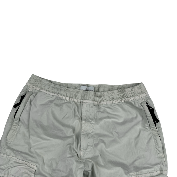 Stone Island 2021 Shadow White Cotton RE Fit Shorts - 34"