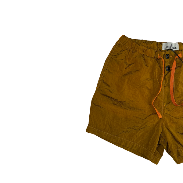 Stone Island 2023 Nylon Metal Orange Swim Shorts - Small