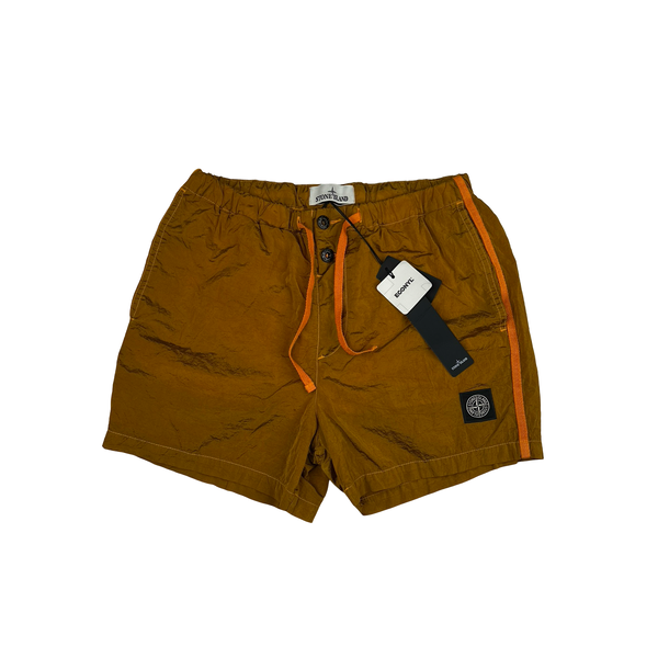 Stone Island 2023 Nylon Metal Orange Swim Shorts - Small