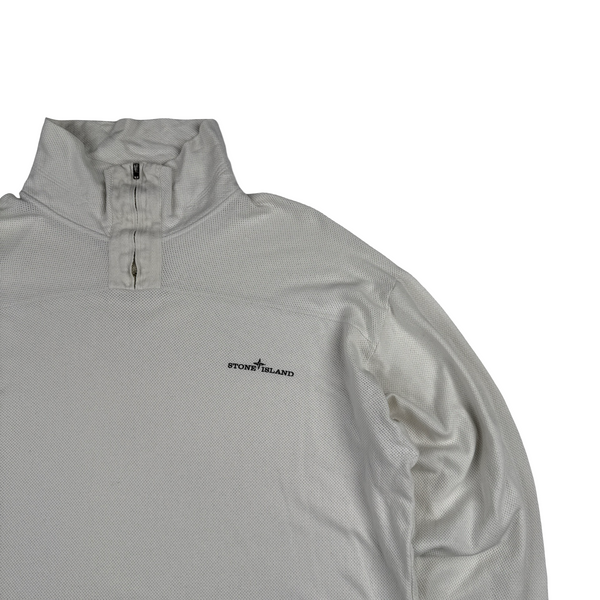 Stone Island Vintage Spellout Cotton Lightweight Longsleeve Jumper  - Large