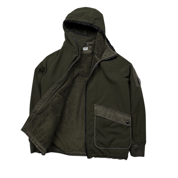 CP Company Fleece Shearling Lined Soft Shell Jacket - XL
