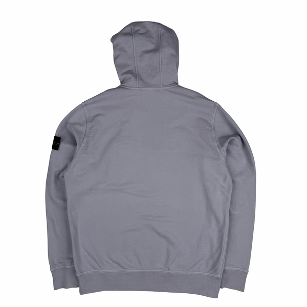 Stone Island 2018 Lilac Chest Pocket Zip Detail Hooded Sweatshirt Jumper- XL
