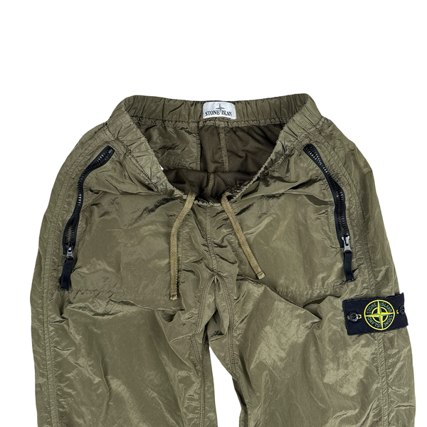 Stone Island 2017 Khaki Nylon Metal Trousers - Small