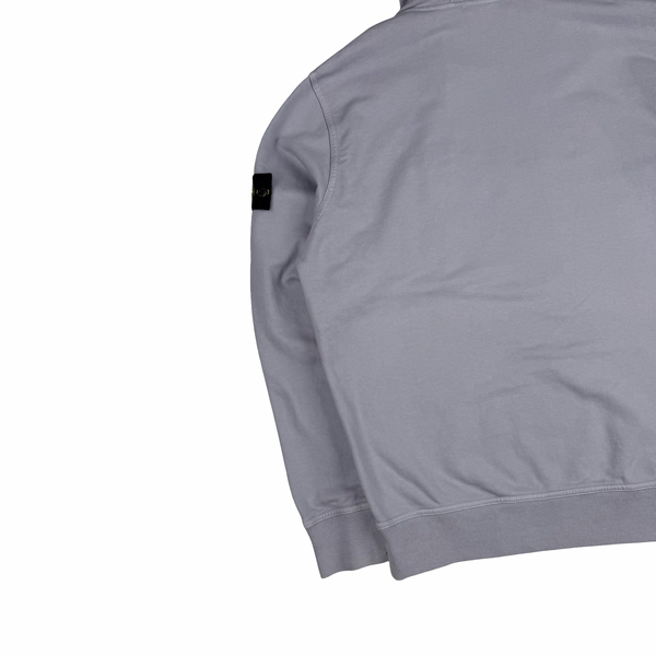 Stone Island 2018 Lilac Chest Pocket Zip Detail Hooded Sweatshirt Jumper- XL