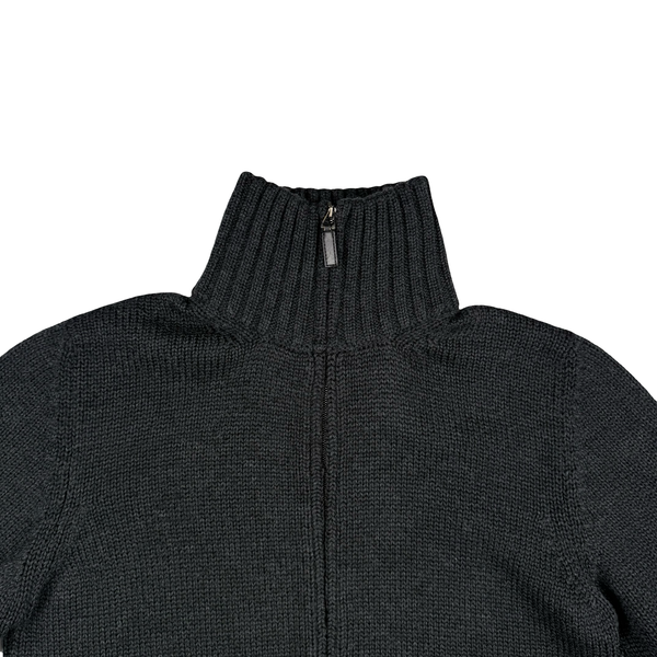 Gucci Black Wool/Silk/Cashmere Blend Knit Zipped Jumper  - Medium