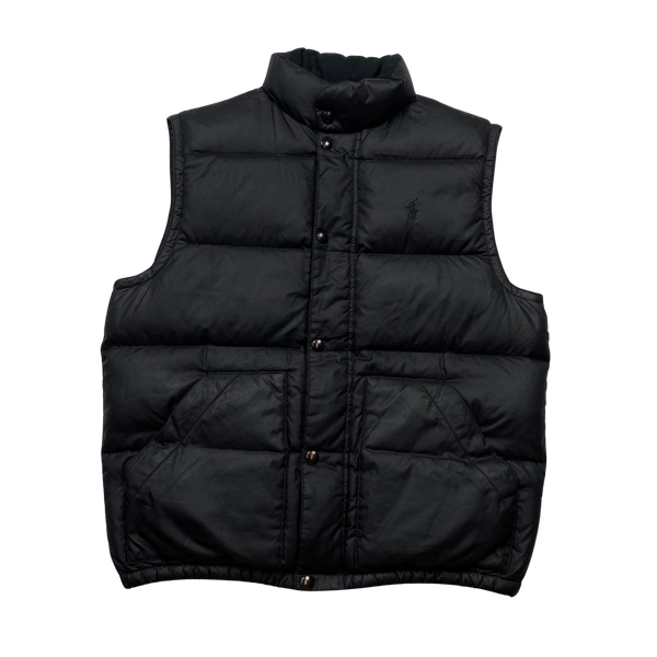 Ralph Lauren Black Down Puffer Gilet - Medium