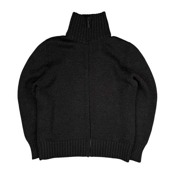 Gucci Black Wool/Silk/Cashmere Blend Knit Zipped Jumper  - Medium