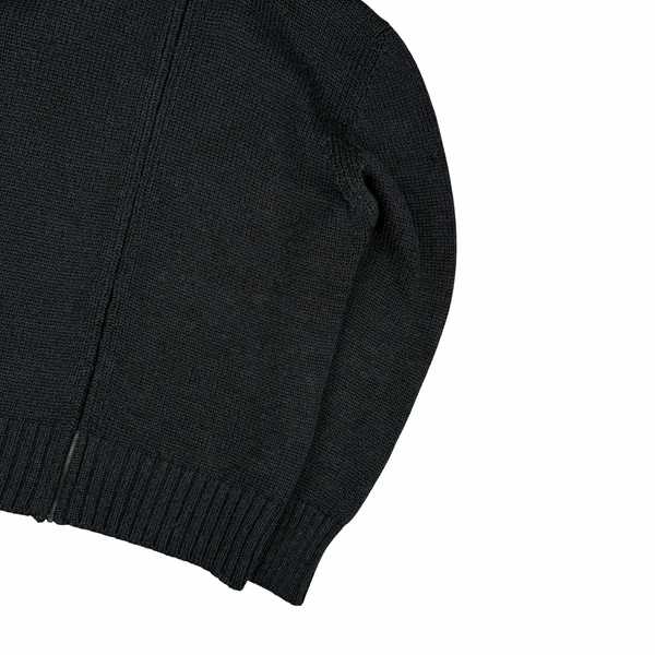 Gucci Black Wool/Silk/Cashmere Blend Knit Zipped Jumper  - Medium