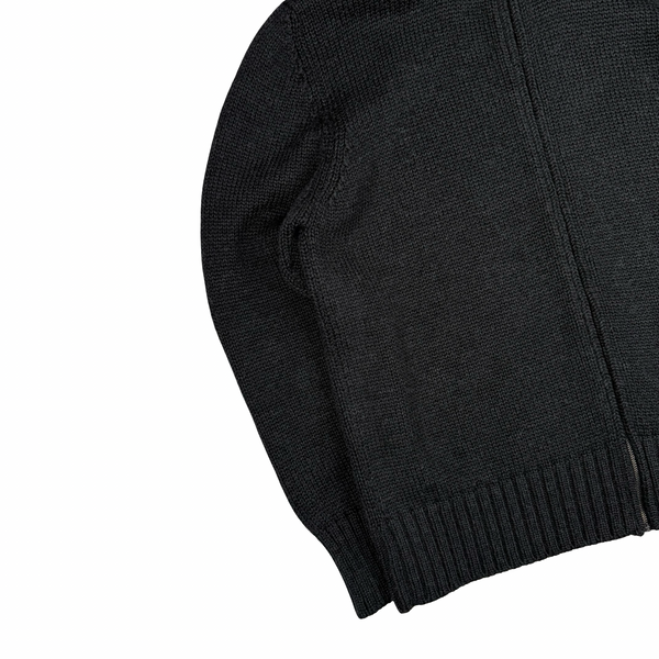 Gucci Black Wool/Silk/Cashmere Blend Knit Zipped Jumper  - Medium