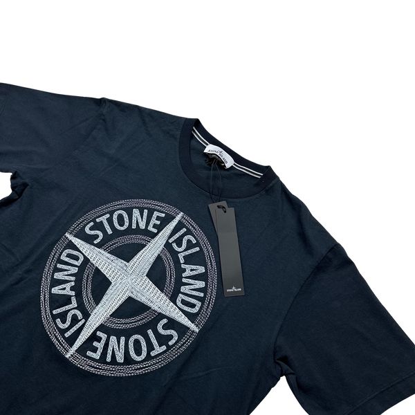 Stone Island blue Embroidered Logo T-Shirt