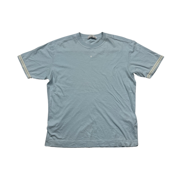 Stone Island 2021 Sky Blue Cotton T Shirt - Large