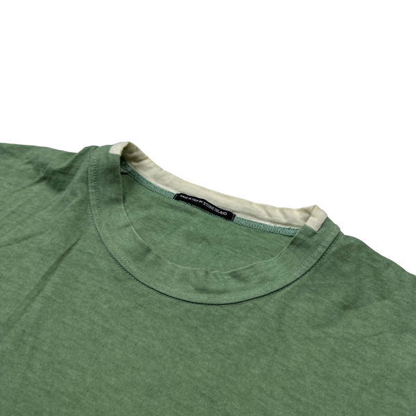 Stone Island 2005 Olive Green Cotton T Shirt - Large