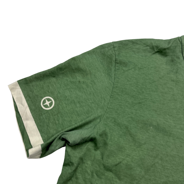 Stone Island 2005 Olive Green Cotton T Shirt - Large