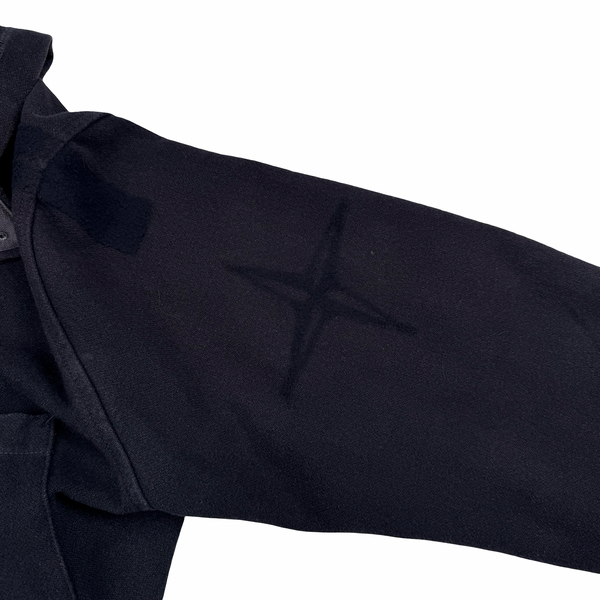 Stone Island AW2001 Navy Vintage Compass Wool Button/Zip  Coat - XXL