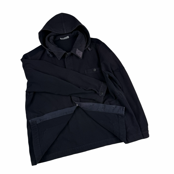 Stone Island AW2001 Navy Vintage Compass Wool Button/Zip  Coat - XXL