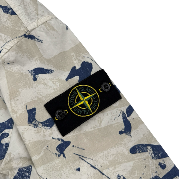 Stone Island 2025 Scan Camo On Stretch Ripstop-OVD Zipped Jacket - Medium