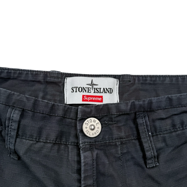 Stone Island x Supreme 2022 Ice Camo Grey Cargo Trousers - 30"