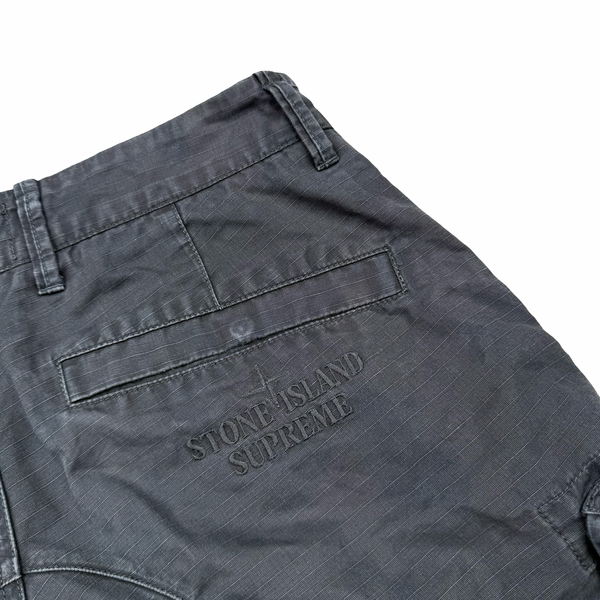 Stone Island x Supreme 2022 Ice Camo Grey Cargo Trousers - 30"