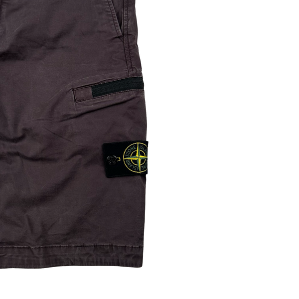 Stone Island 2018 Burgundy Cargo Shorts - 29"