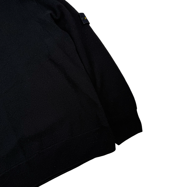 Stone Island 2002 Black Wool Blend Crewneck Jumper - XXL