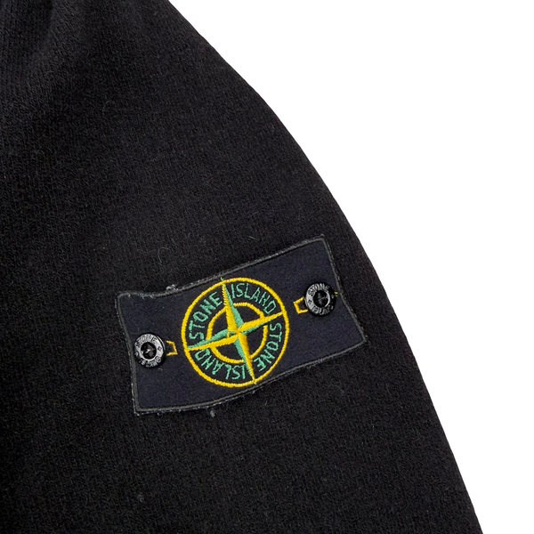 Stone Island 2002 Black Wool Blend Crewneck Jumper - XXL